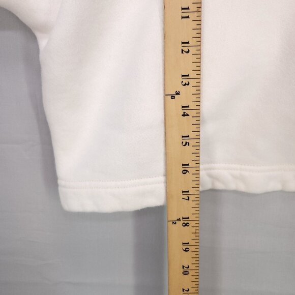 Good American Sweatshirt Cropped Short Sleeve Womens Size 2 Quarter Zip - Picture 9 of 16